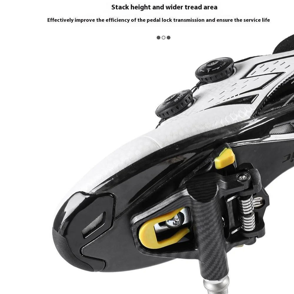 ESLNF 10EE0031 Mountain Road Bike Pedals Self Locking Carbon Fiber Texture Aluminum Alloy Pedals - 5