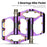 WEST BIKING 3 Bearings Mountain Bike Pedals Electroplated Aluminum Alloy Wide Platform Non-Slip Pedals, Black Axis - Purple - 3