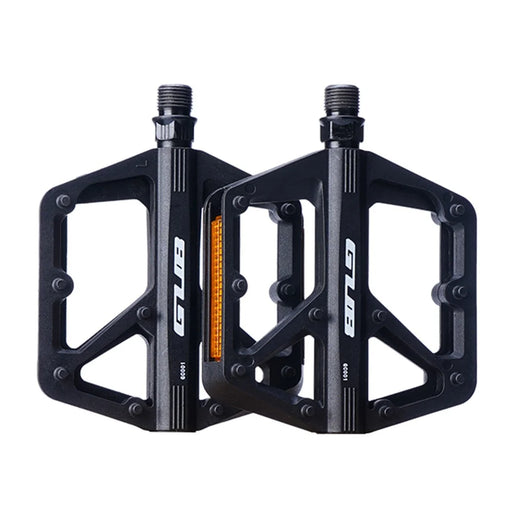 GUB GC001 1 Pair Nylon Pedals for Mountain Road Bike Chromoly Steel Axle Sealed Bearing Anti Slip Bicycle Pedals - Black - 1