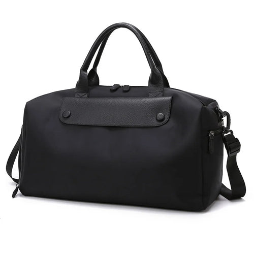 Gym Bag 20-35L Large Capacity Waterproof Oxford Sports Duffle Bags for Workout/Fitness/Travel - Black - 1