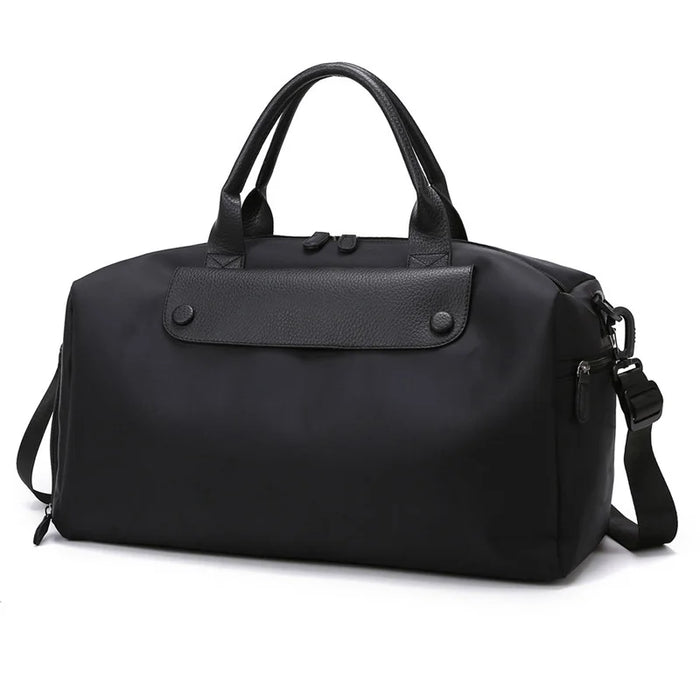 Gym Bag 20-35L Large Capacity Waterproof Oxford Sports Duffle Bags for Workout/Fitness/Travel - Black - 1