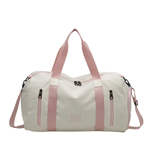 Gym Bag 35L Sports Duffel Bags with Dry Wet Pocket Sport Tote Bag Weekend Overnight Bag - Off-white - 1