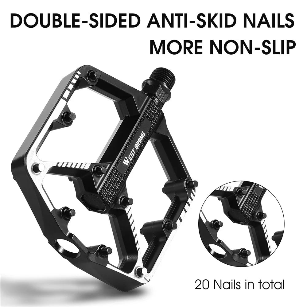 WEST BIKING Quality Practical Bike Pedals Aluminum Alloy Bicycle Pedals BMX MTB Bike Pedals - 3