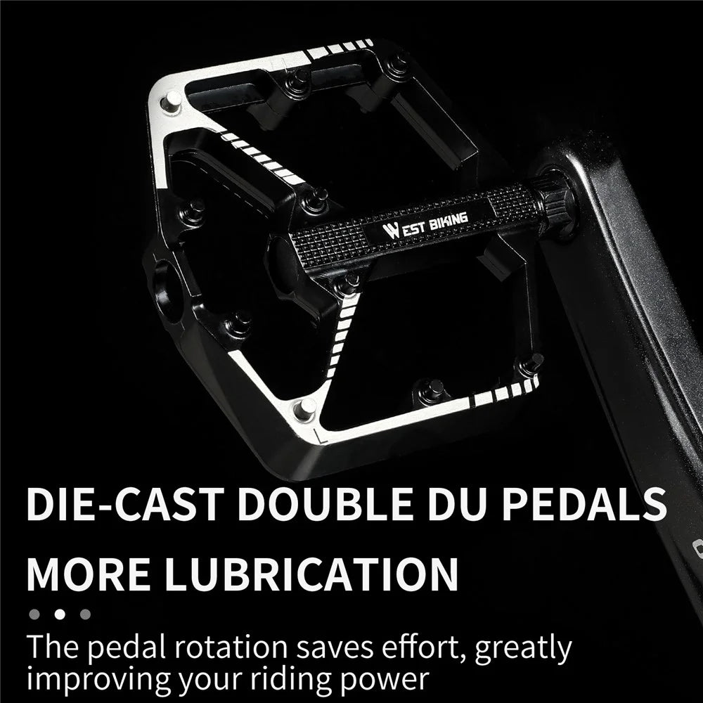 WEST BIKING Quality Practical Bike Pedals Aluminum Alloy Bicycle Pedals BMX MTB Bike Pedals - 6