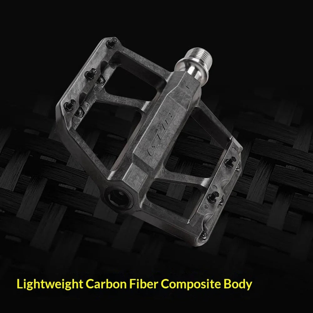 GUB GC072 Bike Pedals Titanium Axle Carbon Fiber Composite MTB / Road Bicycle Pedals Triple Sealed Bearings for Outdoor - 4