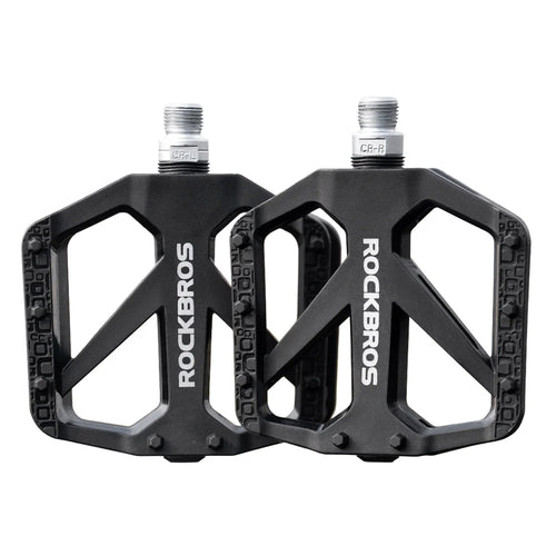 ROCKBROS Widen Pedals for Mountain Bike / Road Bike / Folding Bike Lightweight Non-Slip Pedals Bicycle Accessories - Black/One Size - 1