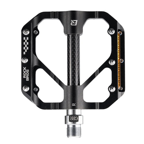 ROCKBROS K680PS 1 Pair Bicycle Pedals 3-Bearing Aluminum Alloy Anti-Slip Reflective for Mountain Road Folding Bike - Black - 1