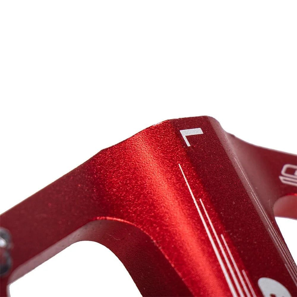ENLEE 1 Pair N16 Aluminum Alloy Wide Face Bearing Pedals Lightweight Bicycle Pedal Folding Bike Accessories - Red - 3