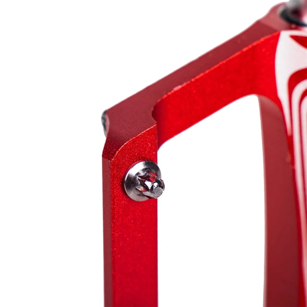 ENLEE 1 Pair N16 Aluminum Alloy Wide Face Bearing Pedals Lightweight Bicycle Pedal Folding Bike Accessories - Red - 7