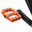 ROCKBROS 2017-12C MTB Pedals Mountain Bike Pedals Lightweight Nylon Fiber Bicycle Platform Pedals for BMX MTB 9/16" - Orange - 3