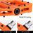 ROCKBROS 2017-12C MTB Pedals Mountain Bike Pedals Lightweight Nylon Fiber Bicycle Platform Pedals for BMX MTB 9/16" - Orange - 6