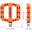 ROCKBROS 2017-12C MTB Pedals Mountain Bike Pedals Lightweight Nylon Fiber Bicycle Platform Pedals for BMX MTB 9/16" - Orange - 7