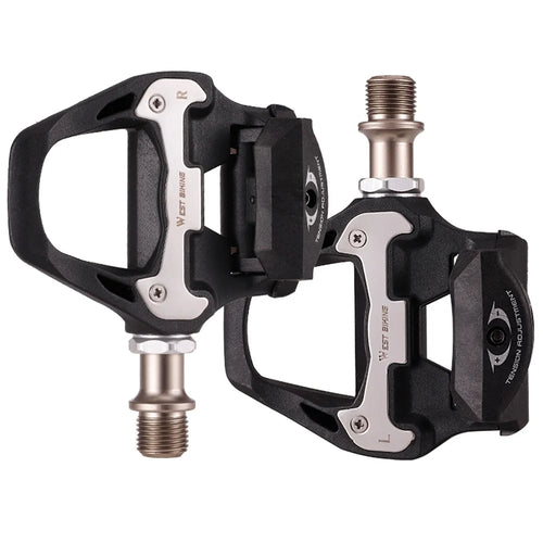 WEST BIKING YP0802092 1 Pair Bicycle Anti-slip Self-Locking Pedals Road Bike Cycling SPD Pedals with Cleats - 1
