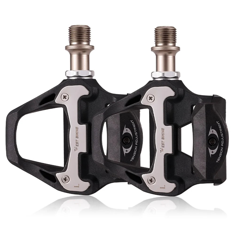 WEST BIKING YP0802092 1 Pair Bicycle Anti-slip Self-Locking Pedals Road Bike Cycling SPD Pedals with Cleats - 2