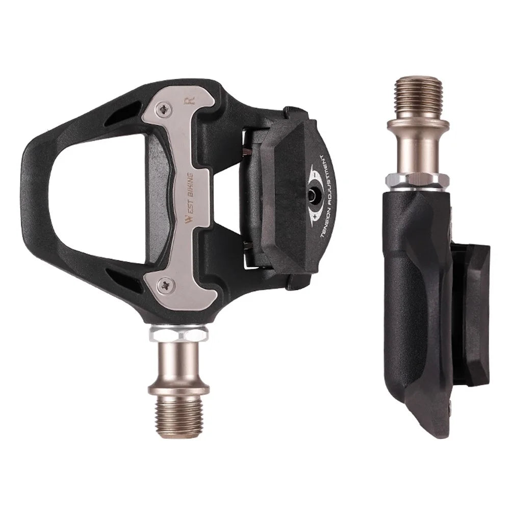 WEST BIKING YP0802092 1 Pair Bicycle Anti-slip Self-Locking Pedals Road Bike Cycling SPD Pedals with Cleats - 4