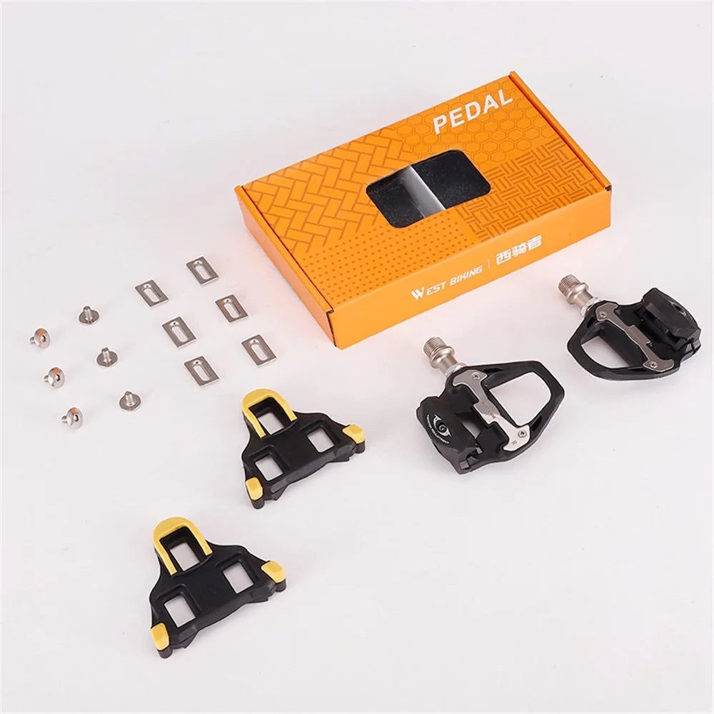 WEST BIKING YP0802092 1 Pair Bicycle Anti-slip Self-Locking Pedals Road Bike Cycling SPD Pedals with Cleats - 5
