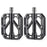 WEST BIKING YP0802110 One Pair Bike Pedals Ultra-light Aluminum Alloy Bicycle Pedal Plate - Black - 1