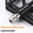 WEST BIKING YP0802110 One Pair Bike Pedals Ultra-light Aluminum Alloy Bicycle Pedal Plate - Black - 4