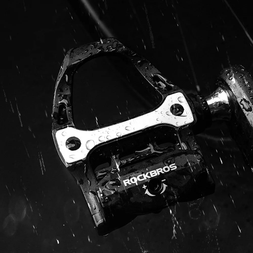 ROCKBROS P601S Road Bike Self-Locking Pedals Carbon Fiber Bearing SPD Titanium Axle Cycling Pedals - 5