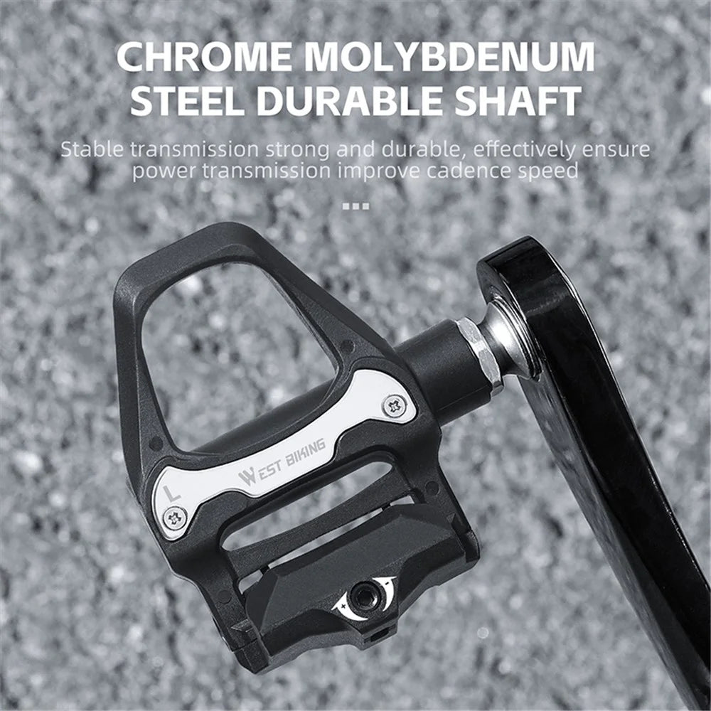WEST BIKING YP0802116 1 Pair Chrome Molybdenum Steel Self-locking Bicycle Pedals with SPD Cleats - 7