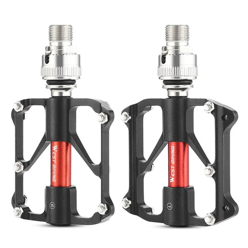 WEST BIKING YP0802118 1 Pair Bike Pedals 3-Bearing Aluminum Alloy MTB Bicycle Pedals - 1