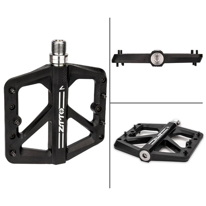 ZTTO M906 Bicycle Pedals with Bearings, Mountain Bike Nylon Pedals - Black - 2