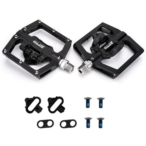 ZTTO STPD15 1 Pair Bicycle Anti-slip Pedals Aluminum Alloy Bike Cycling SPD Flat Pedals with Cleats - 1