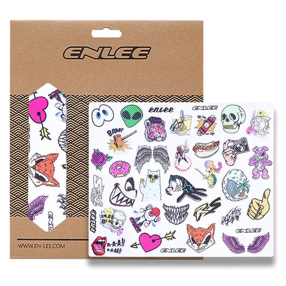 ENLEE RS2319 Bicycle Helmet Personalized Creative Stickers PVC Decorative Decals - 1