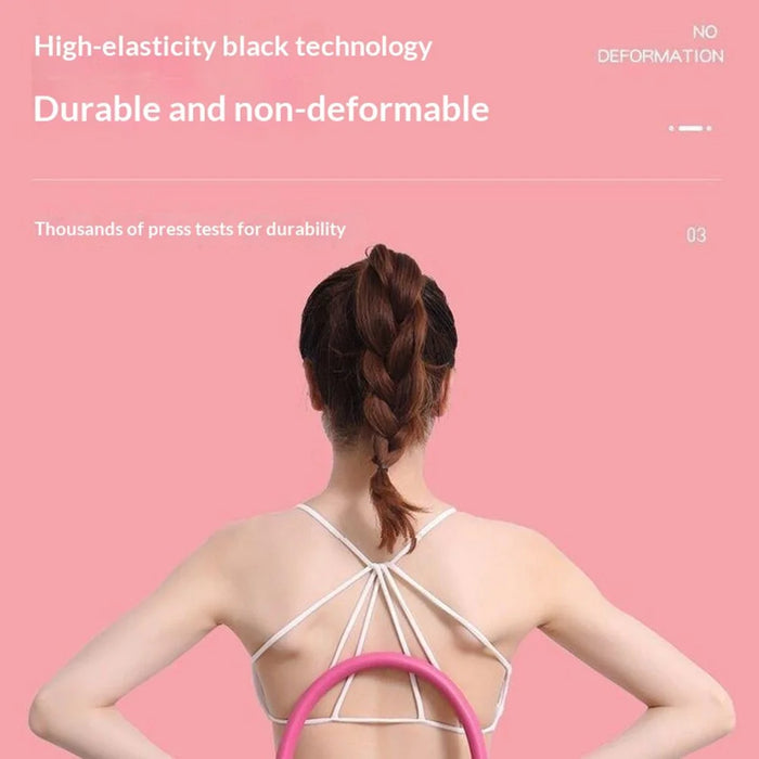Pilates Equipment Set Yoga Ball Resistance Bands Non-Slip Socks Pump Pilates Kit for Home Fitness - Pink - 5