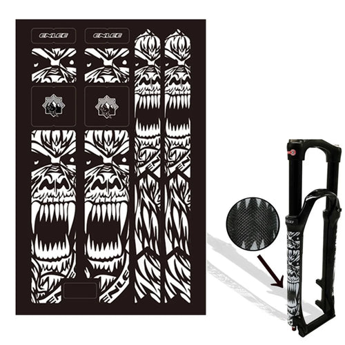 ENLEE CT013D Stylish Road Mountain Bike Front Fork Stickers Set Waterproof Bicycle Fork Guard Decals - 1