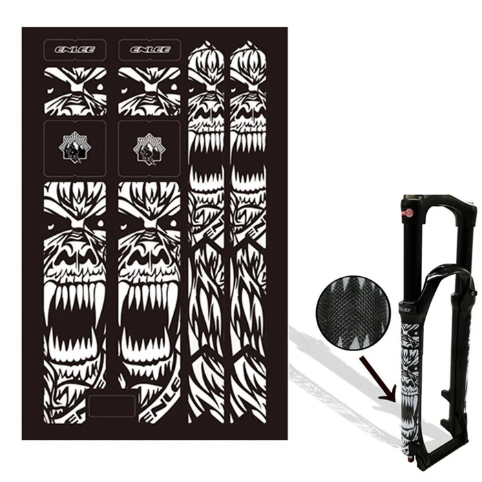ENLEE CT013D Stylish Road Mountain Bike Front Fork Stickers Set Waterproof Bicycle Fork Guard Decals - 1