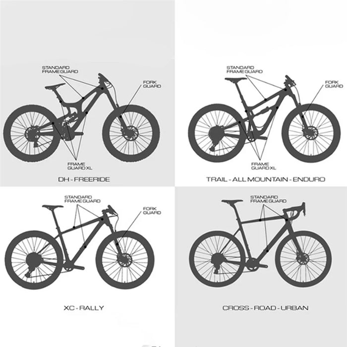 ENLEE CT013D Stylish Road Mountain Bike Front Fork Stickers Set Waterproof Bicycle Fork Guard Decals - 7