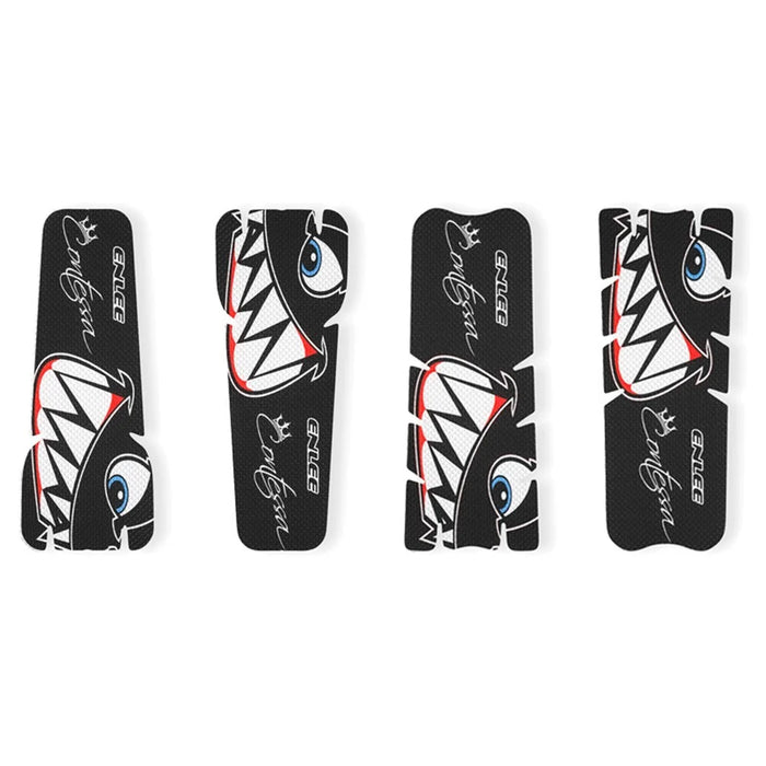 ENLEE EM2201 2Pcs Road Mountain Bike Crank Protective Sticker + 2Pcs Handlebar Sticker Bicycle Decor Stickers Set - Shark - 1