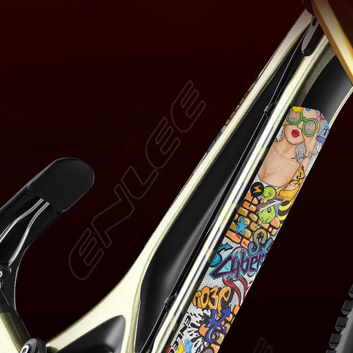 ENLEE 6161313 1 Set Bike Frame Protection Stickers Waterproof Bicycle Frame Guard Decals - Bomb - 2