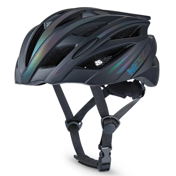 WEST BIKING YP0708126 Breathable Bike Helmet Adjustable Mountain Road Bicycle Safety Cap for Teens - Black - 1