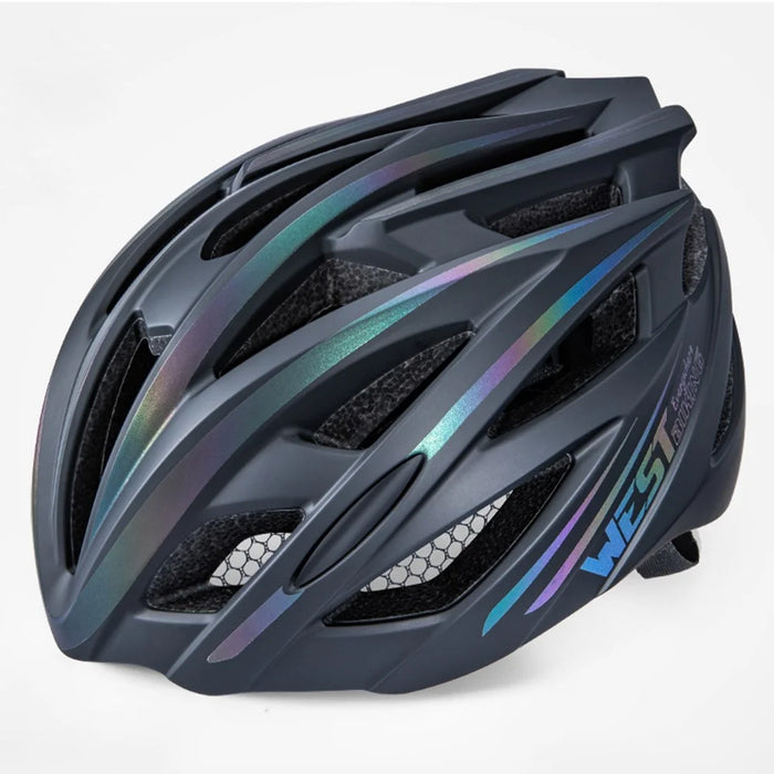 WEST BIKING YP0708126 Breathable Bike Helmet Adjustable Mountain Road Bicycle Safety Cap for Teens - Black - 2