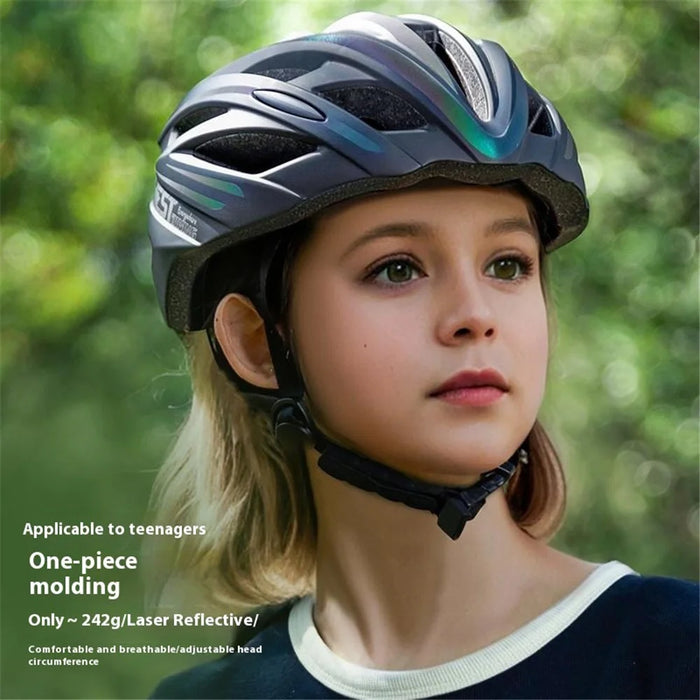 WEST BIKING YP0708126 Breathable Bike Helmet Adjustable Mountain Road Bicycle Safety Cap for Teens - Black - 5