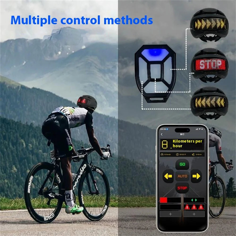 Bicycle Helmet with RGB LED Display Screen IPX4 Waterproof Helmet for Bike Riding - Black - 3