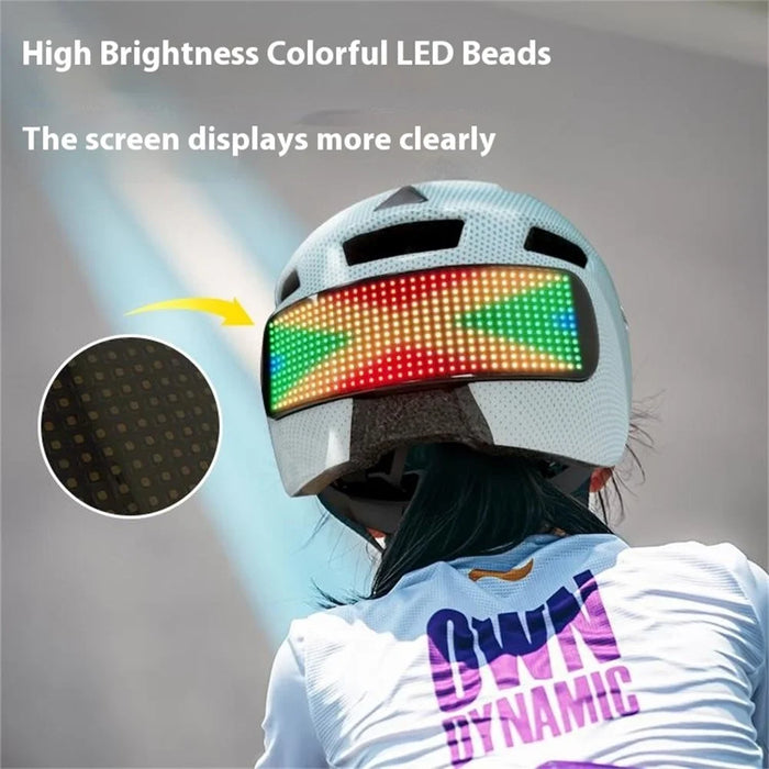 Children LED Display Helmet Lightweight Breathable Helmet for Roller Skating / Balance Bike / Cycling - Blue - 4