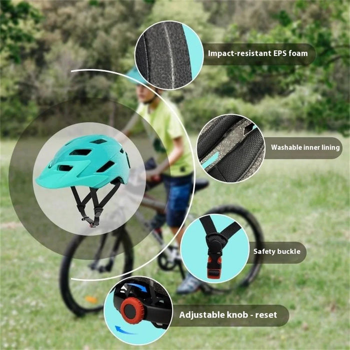 Children LED Display Helmet Lightweight Breathable Helmet for Roller Skating / Balance Bike / Cycling - Blue - 6