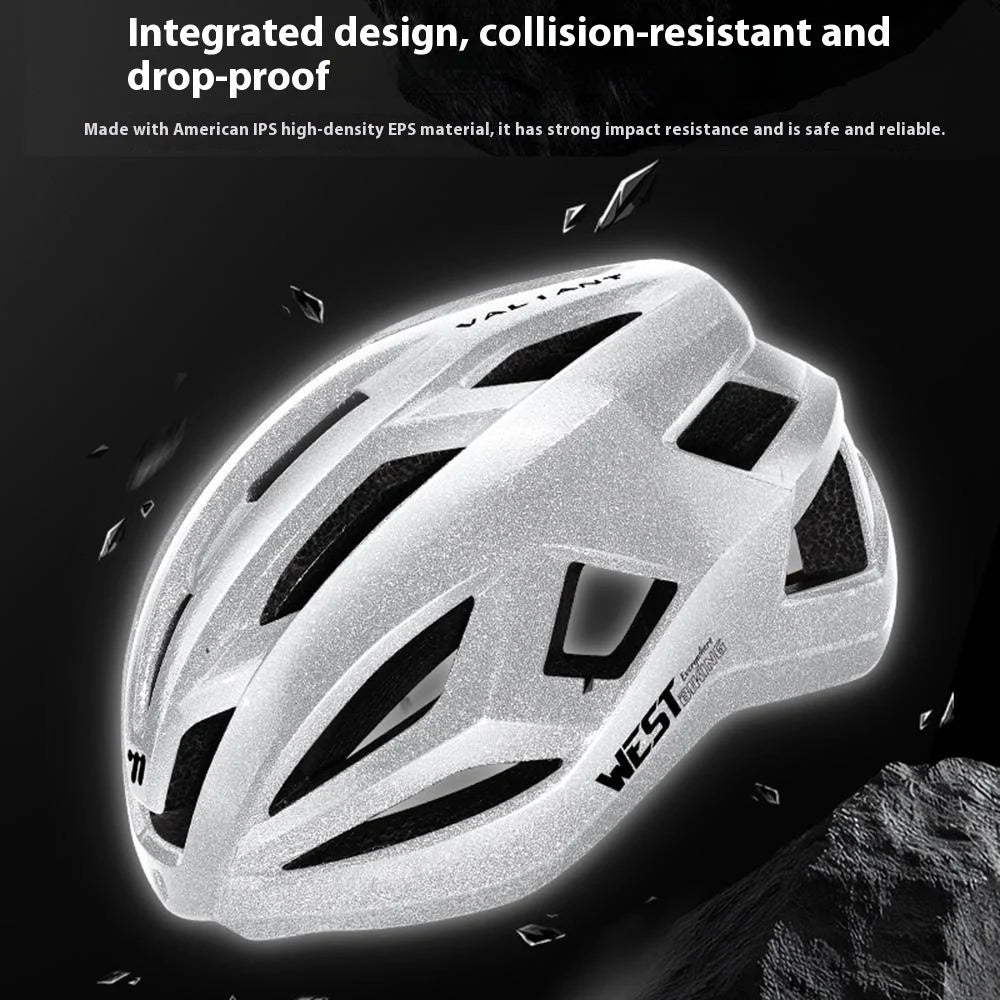 WEST BIKING YP0708129 Cycling Helmet Men Women PC EPS Lightweight Breathable Reflective Bicycle Safety Cap - Silver - 4