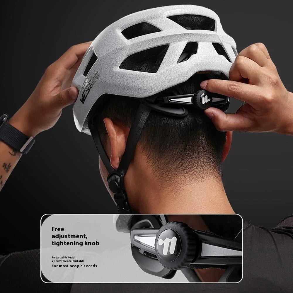 WEST BIKING YP0708129 Cycling Helmet Men Women PC EPS Lightweight Breathable Reflective Bicycle Safety Cap - Silver - 5
