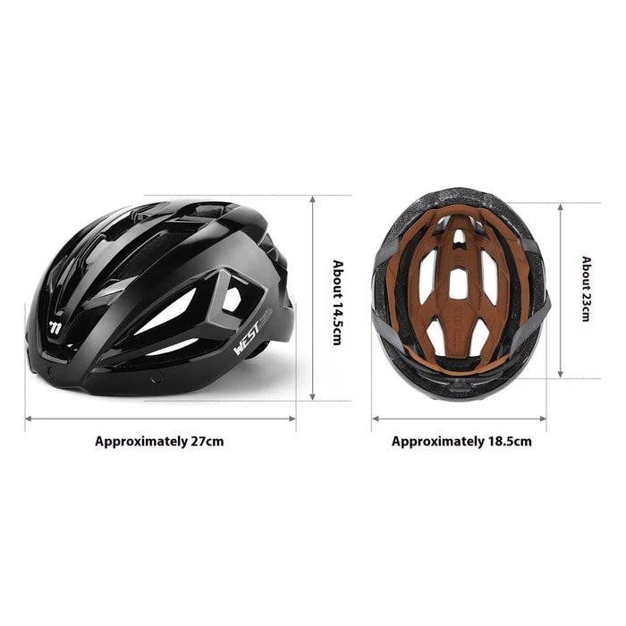 WEST BIKING YP0708128 Cycling Helmet PC EPS Mountain Road Bike Safety Cap with Magnetic Lens - Pearl White - 6