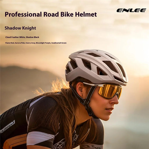 ENLEE RS-997 Road Bike Cycling Helmet Shock Absorbing EPS Foam Lining Professional Safety Cap - Aurora Pink / M - 2