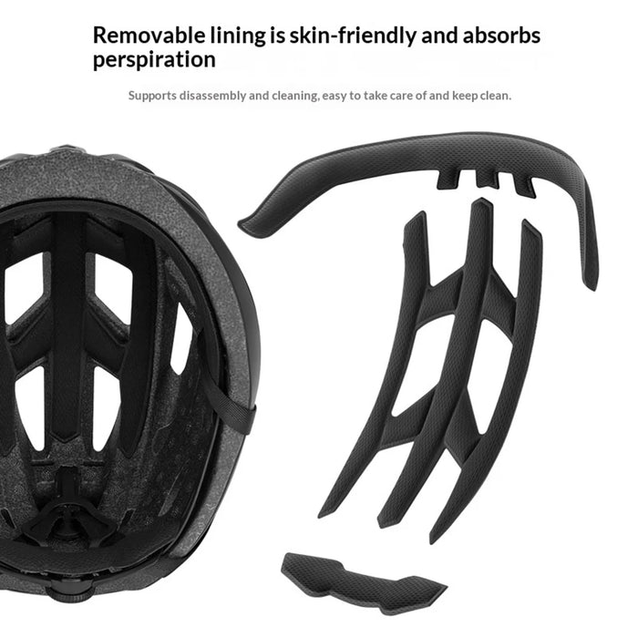 WEST BIKING YP0708100 Cycling Helmet with Integrated Magnetic Goggles Shock Absorption Safety Helmet - Black - 4