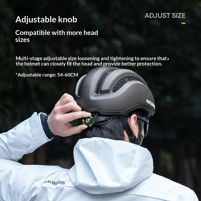 ROCKBROS ZK-099 Breathable Cycling Helmet for Mountain Road Bike EPS Buffer Adjustable Safety Helmet - Bright White - 4