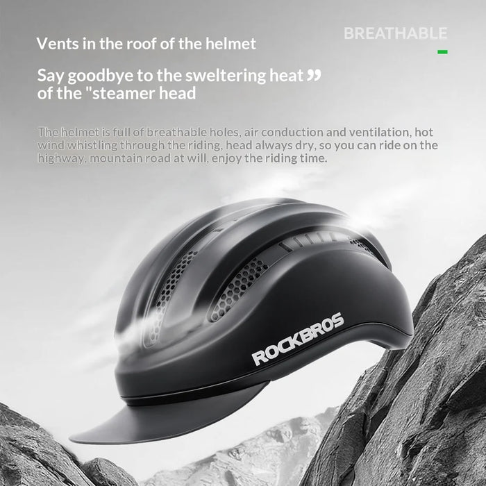 ROCKBROS ZK-099 Breathable Cycling Helmet for Mountain Road Bike EPS Buffer Adjustable Safety Helmet - Bright White - 5
