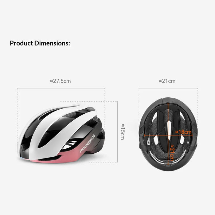 ROCKBROS 10110004 Kids Bike Helmet MTB Road Folding Bicycle Safety Helmet for Boys Girls  - Black & White|M - 7