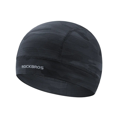 ROCKBROS 18260002 Ice Silk Cycling Cap UPF50+ UV Protection Helmet Liner Breathable for Men Women Road Bike - Black - 1