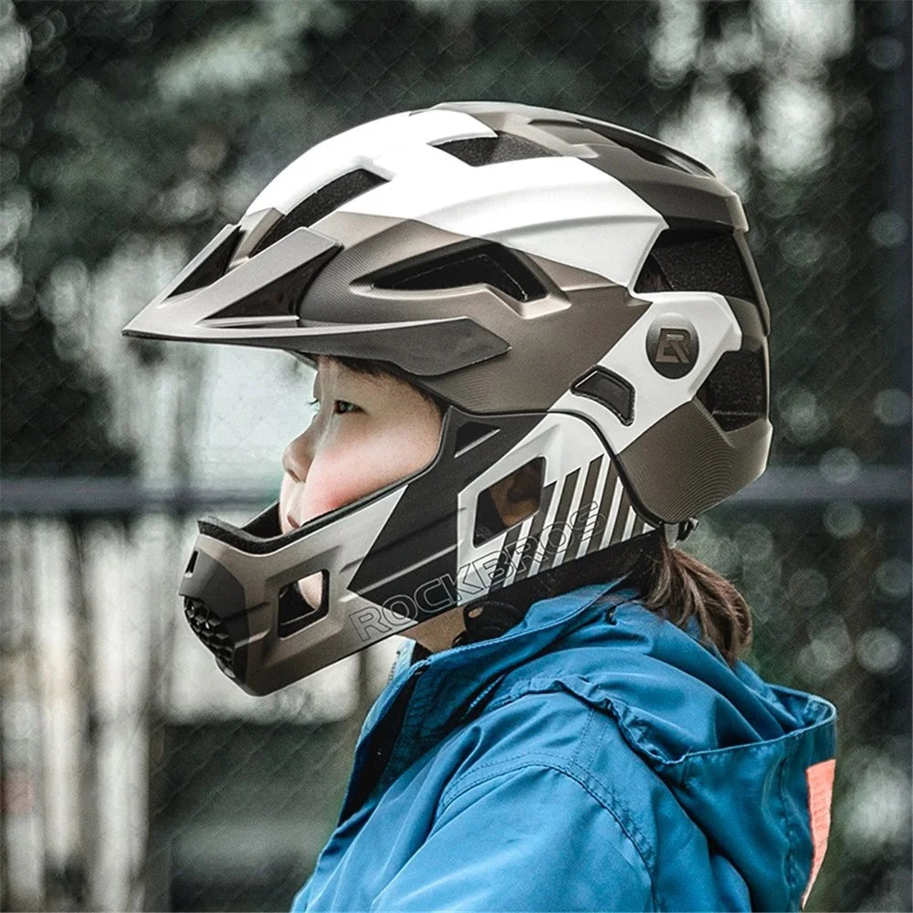 ROCKBROS TS-61 Kids Shock Absorption Bicycle Helmet Breathable Bike Balance Car Head Protection Helmet - Black/Green S - 4